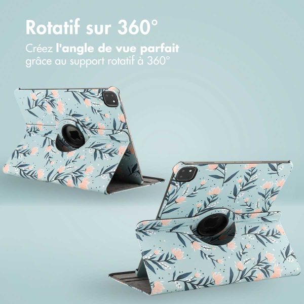 imoshion Coque tablette Design rotatif à 360° Apple iPad Pro 13 (2025) M5 / (2024) M4 - Flowers