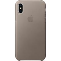 Apple Coque Leather Apple iPhone X - Taupe