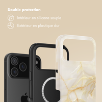 Selencia Coque arrière Vivid avec MagSafe Apple iPhone 17 Pro Max - Golden Beige Marble