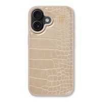 iDeal of Sweden Coque MagSafe en cuir végétalien Apple iPhone 17 - Warm Beige Croco