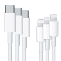 Câble USB-C vers Lightning pack de 3 - Apple 'pre-owned' - 1 mètre - Blanc