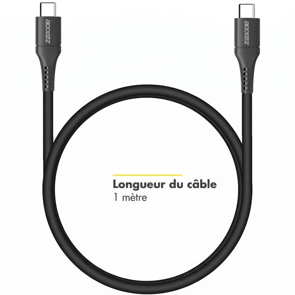 Accezz Câble USB-C vers USB-C - 1 mètre - Noir