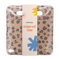 imoshion Coque arrière Kidsproof Design avec poignée Apple iPad 9 (2021) 10.2 pouces / iPad 8 (2020) 10.2 pouces / iPad 7 (2019) 10.2 pouces - Motif panthère