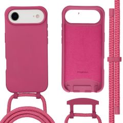 imoshion Coque arrière Color avec cordon amovible et MagSafe Apple iPhone Air - Raspberry