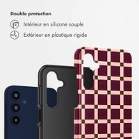 Selencia Coque arrière Vivid Samsung Galaxy A16 - Check This Burgundy
