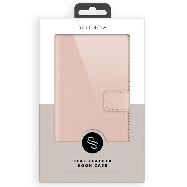 Selencia Étui portefeuille en cuir véritable Samsung Galaxy A52(s) (5G/4G) - Dusty Pink