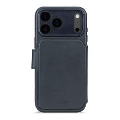 Decoded Portefeuille détachable 2 en 1 en cuir MagSafe Apple iPhone 17 Pro Max - Navy Shadow