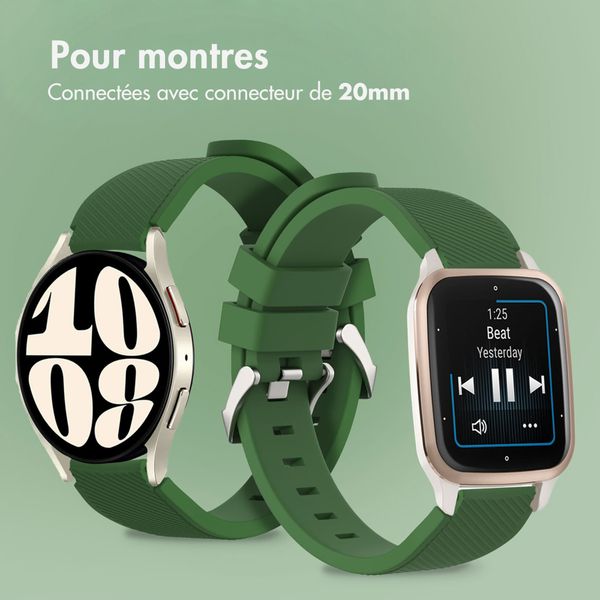 imoshion Bracelet en silicone souple Samsung Galaxy Watch 7 40/44 mm - Vert foncé