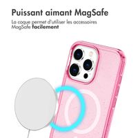 imoshion Coque Pailletée avec MagSafe Apple iPhone 15 Pro Max - Paillettes Rose
