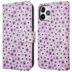 imoshion Étui de télephone portefeuille Design Apple iPhone 12 (Pro) - Purple Flowers