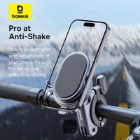 Baseus PrimeTrip support de téléphone 2-en-1 pour vélo / scooter / moto avec anneau support - Magnétique - Universel - Cosmic Black