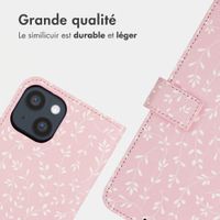 imoshion Étui de télephone portefeuille Design Apple iPhone 14 - Pink Bazaar Flowers