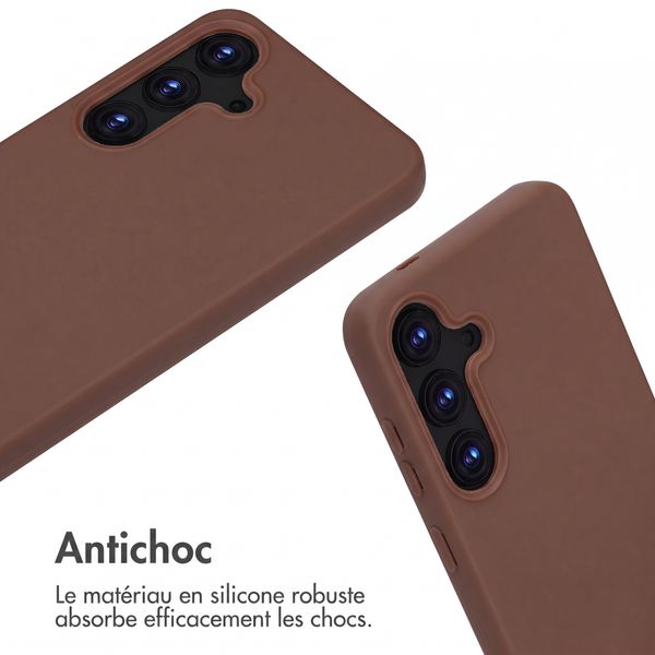 imoshion Coque en silicone avec cordon Samsung Galaxy S25 - Marron