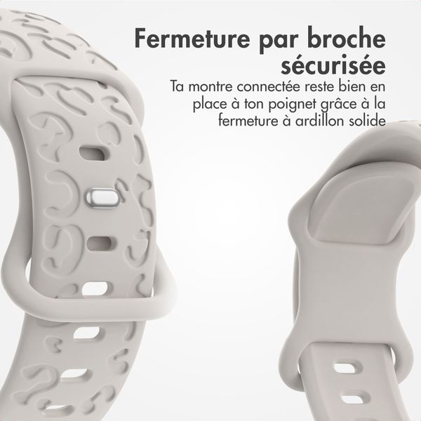imoshion Bracelet en silicone imprimé léopard Apple Watch | 38/40/41/42 mm - Lumière stellaire