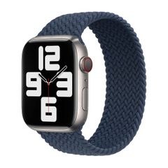 Apple Bracelet Solo tressé Apple Watch | 44/45/46/49 mm - Taille 12 - Abyss Blue
