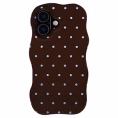 Selencia Coque arrière Vivid Wavy avec MagSafe Apple iPhone 17 - Happy Dots Chocolate