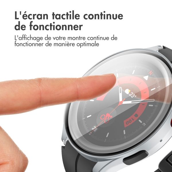 imoshion Coque rigide à couverture complète Samsung Galaxy Watch 5 - 44 mm - Argent
