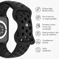 imoshion Bracelet Sport⁺ en silicone Apple Watch | 38/40/41/42 mm - Taille M/L - Noir