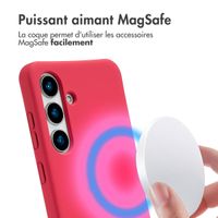 imoshion Coque arrière Color avec cordon amovible et MagSafe Samsung Galaxy S25 / S24 - Red Raspberry