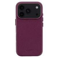 Accezz Coque arrière en cuir avec MagSafe Apple iPhone 18 Pro / 17 Pro - Heath Purple