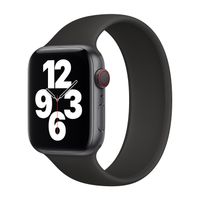 Apple Bracelet Boucle unique en Silicone Apple Watch | 44/45/46/49 mm - Taille 4 - Noir