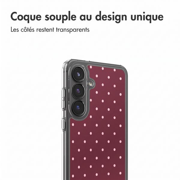 imoshion Coque Design Samsung Galaxy S24 - Polka Dot Bordeaux
