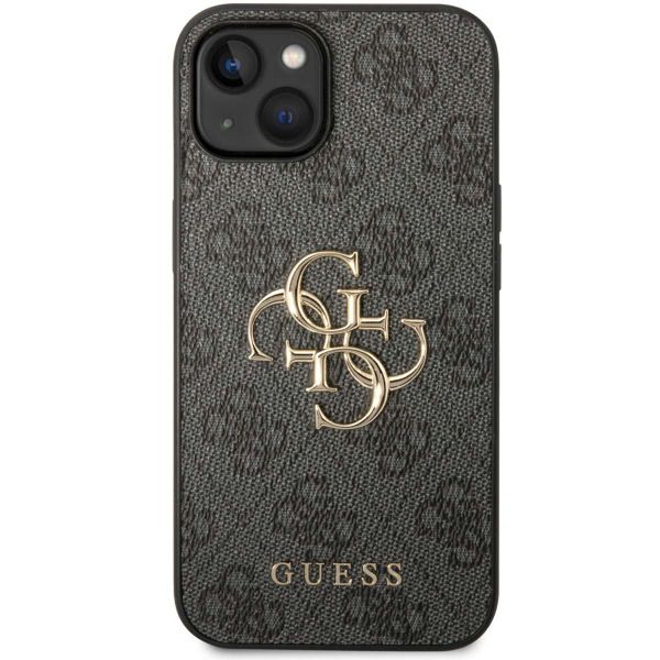Guess Coque 4G Metal Logo Backcover Apple iPhone 14 - Gris