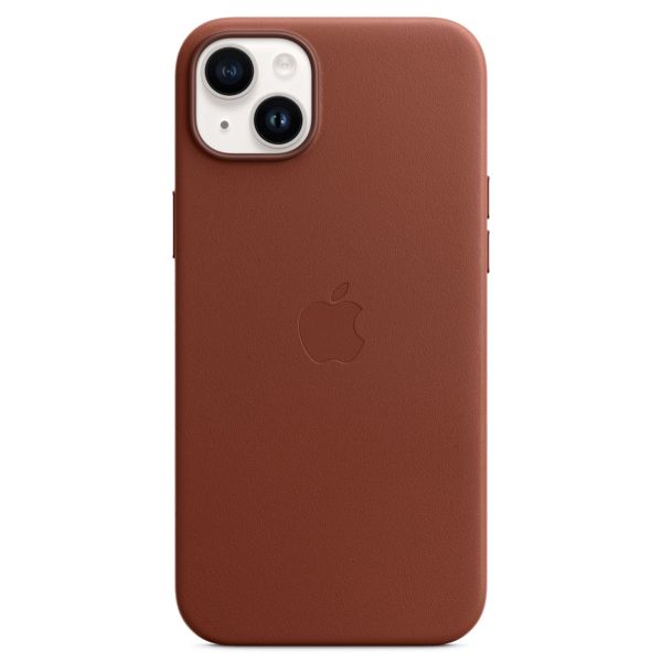 Apple Coque Leather MagSafe Apple iPhone 14 Plus - Umber