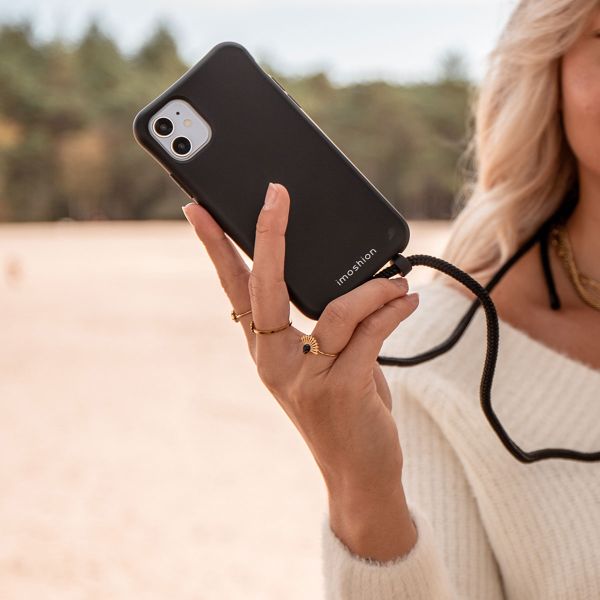 imoshion Coque arrière Color avec cordon amovible et MagSafe Samsung Galaxy S25 / S24 - Noir