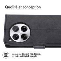 imoshion Étui de télephone portefeuille de luxe OnePlus 12 - Noir