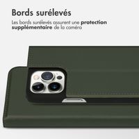 Accezz Étui de télephone Slim Folio en cuir de qualité supérieure Apple iPhone 13 Pro Max - Vert