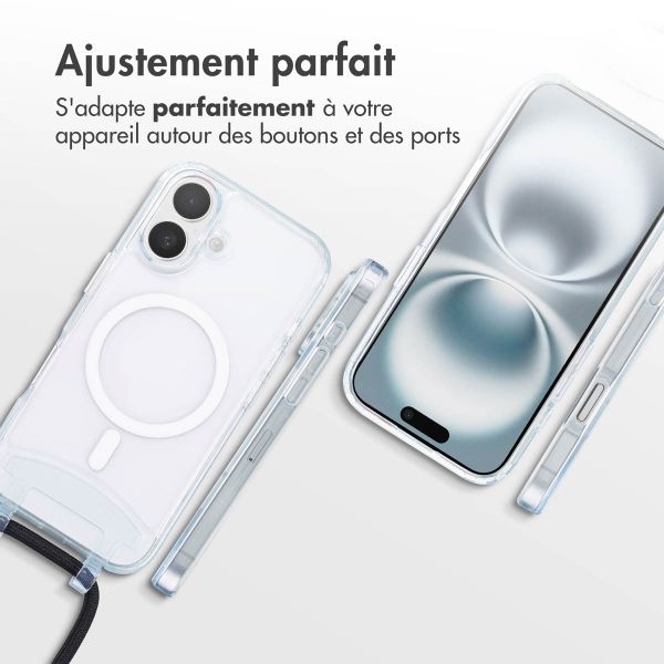 imoshion Coque MagSafe avec cordon amovible Apple iPhone 16 - Transparent