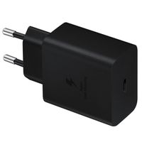 Samsung Adaptateur de charge USB-C Super Fast Charging original en emballage d'usine - 45 watts - Noir