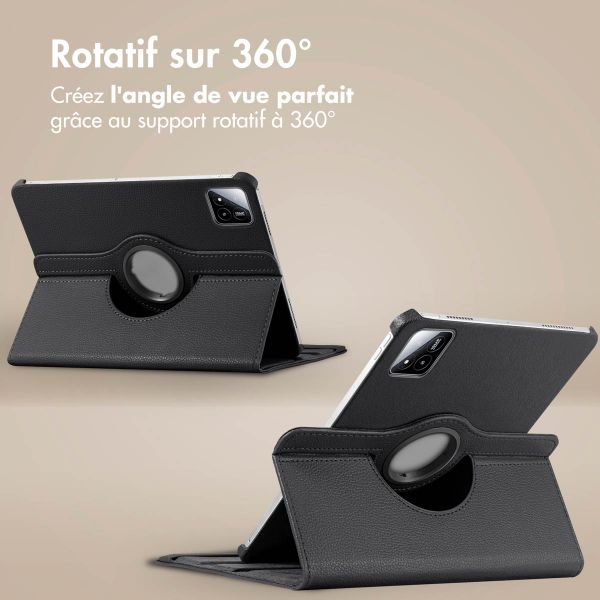 imoshion Coque tablette rotatif à 360° Xiaomi Pad 7 / 7 Pro / Poco Pad X1 - Noir