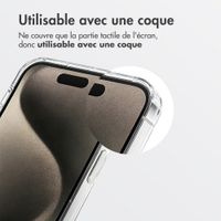 Accezz Protection d'écran en verre trempé avec filtre de confidentialité + Applicateur Apple iPhone 15 Pro