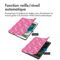 imoshion Coque tablette Design Trifold Apple iPad 6 (2018) 9.7 pouces / iPad 5 (2017) 9.7 pouces / Air 2 (2014)/Air 1 (2013) - Dusty Rose Blossom