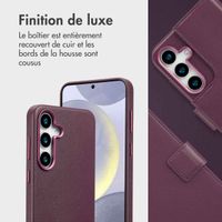 Accezz Étui de télephone portefeuille en cuir 2-en-1 avec MagSafe Samsung Galaxy S25 Plus - Heath Purple