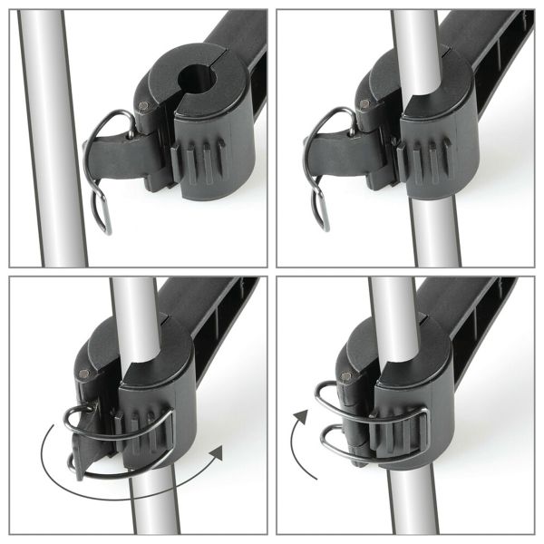 Lampa Support de téléphone Smart Flow pour scooter - Rotation à 360° - Fixation sur rétroviseur et pare-brise - Noir
