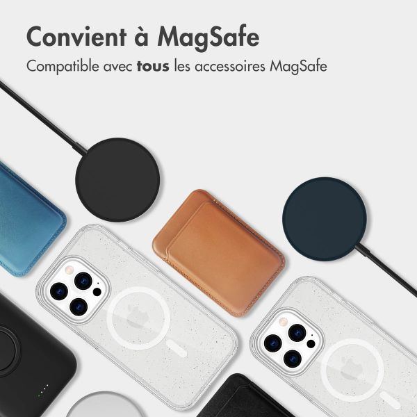imoshion Coque Pailletée avec MagSafe Apple iPhone 13 Pro - Paillettes Transparent