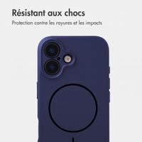 Accezz Coque Grip avec MagSafe Apple iPhone 16 - Bleu foncé