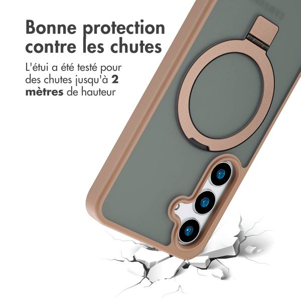 Accezz Coque Ring Stand avec MagSafe Samsung Galaxy S24 - Marron