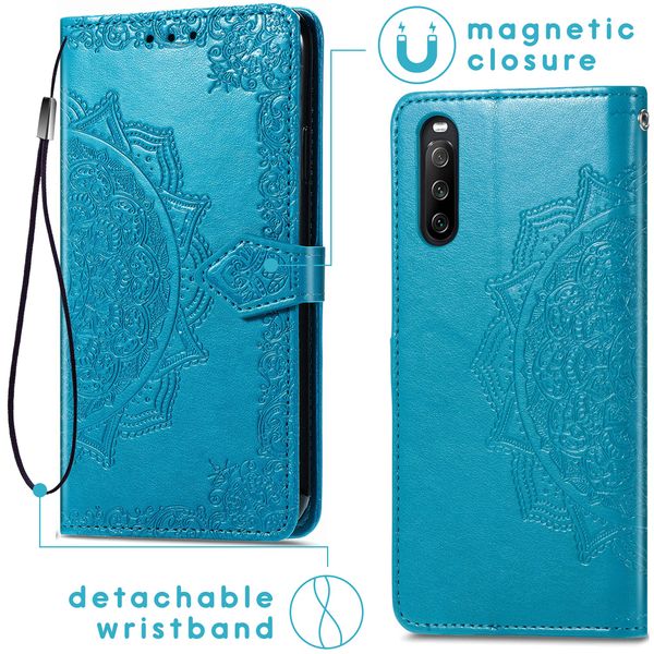 imoshion Etui de télephone Mandala Sony Xperia 10 III - Bleu clair