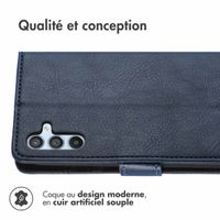 imoshion Étui de télephone portefeuille de luxe Samsung Galaxy A54 (5G) - Bleu foncé