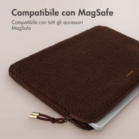 Selencia Housse laptop teddy 13-14 pouces - Choco Brown