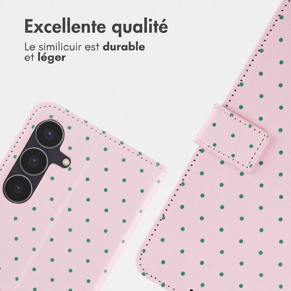 imoshion Étui de télephone portefeuille Design Samsung Galaxy S25 FE - Happy Dots