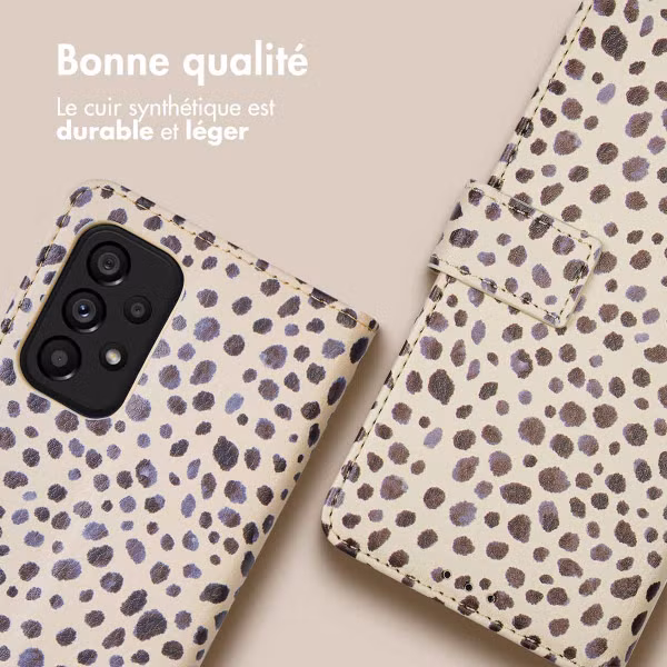 imoshion Étui de télephone portefeuille Design Samsung Galaxy A53 - Black And White Dots
