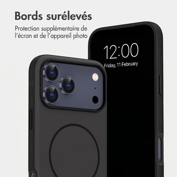 imoshion Coque arrière Color avec Thin MagSafe Ring Apple iPhone 17 Pro - Noir