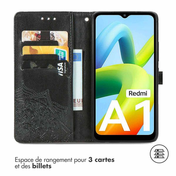 imoshion Etui de télephone Mandala Xiaomi Redmi A1 / A2 - Noir