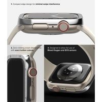 Ringke Style de lunette Apple Watch 7 / 8 / 9 - 45 mm - Hairline Bolts Silver