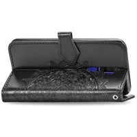 Etui de télephone portefeuille Mandala Oppo A5 (2020) / A9 (2020) - Noir